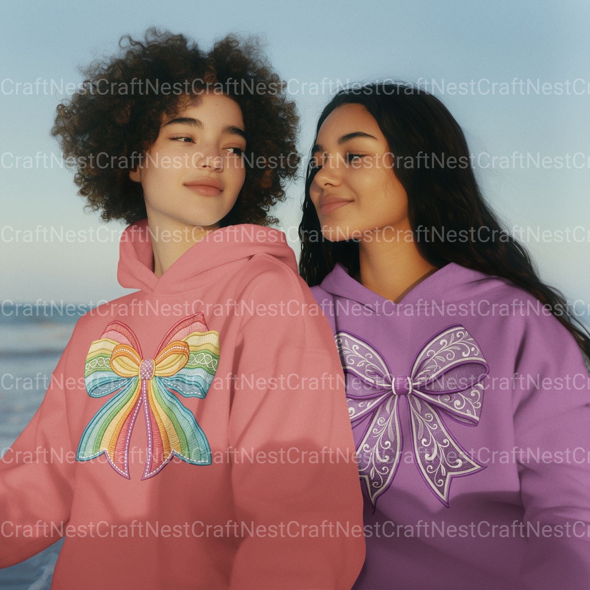 Embroidery Style Bows Clipart Bundle - CraftNest - Digital Crafting and Art