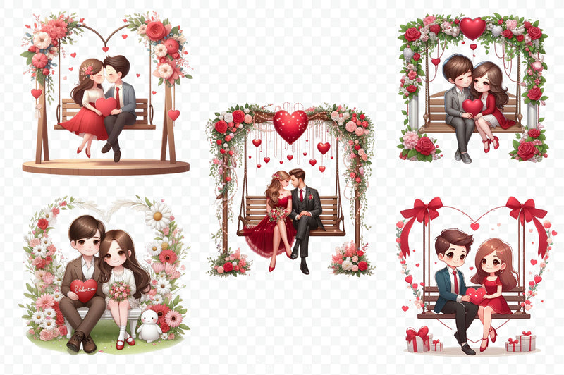 Valentines Day Couple Clipart Bundle - CraftNest - Digital Crafting and Art