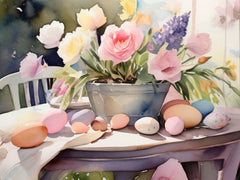 Easter Bunny Watercolor Seamless Pattern - CraftNest - Digital Crafting and Art