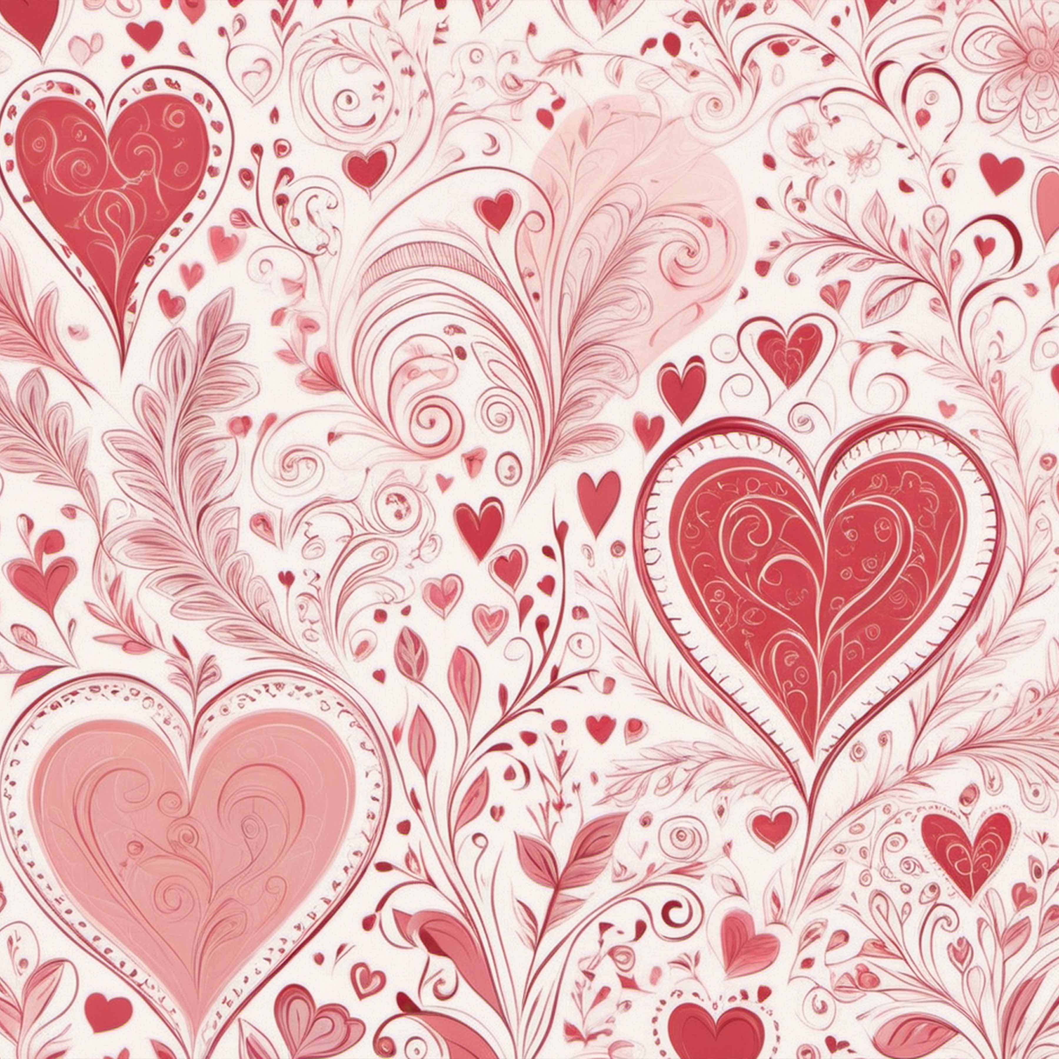 Valentine Heart Pink Seamless Digital Paper - CraftNest - Digital Crafting and Art