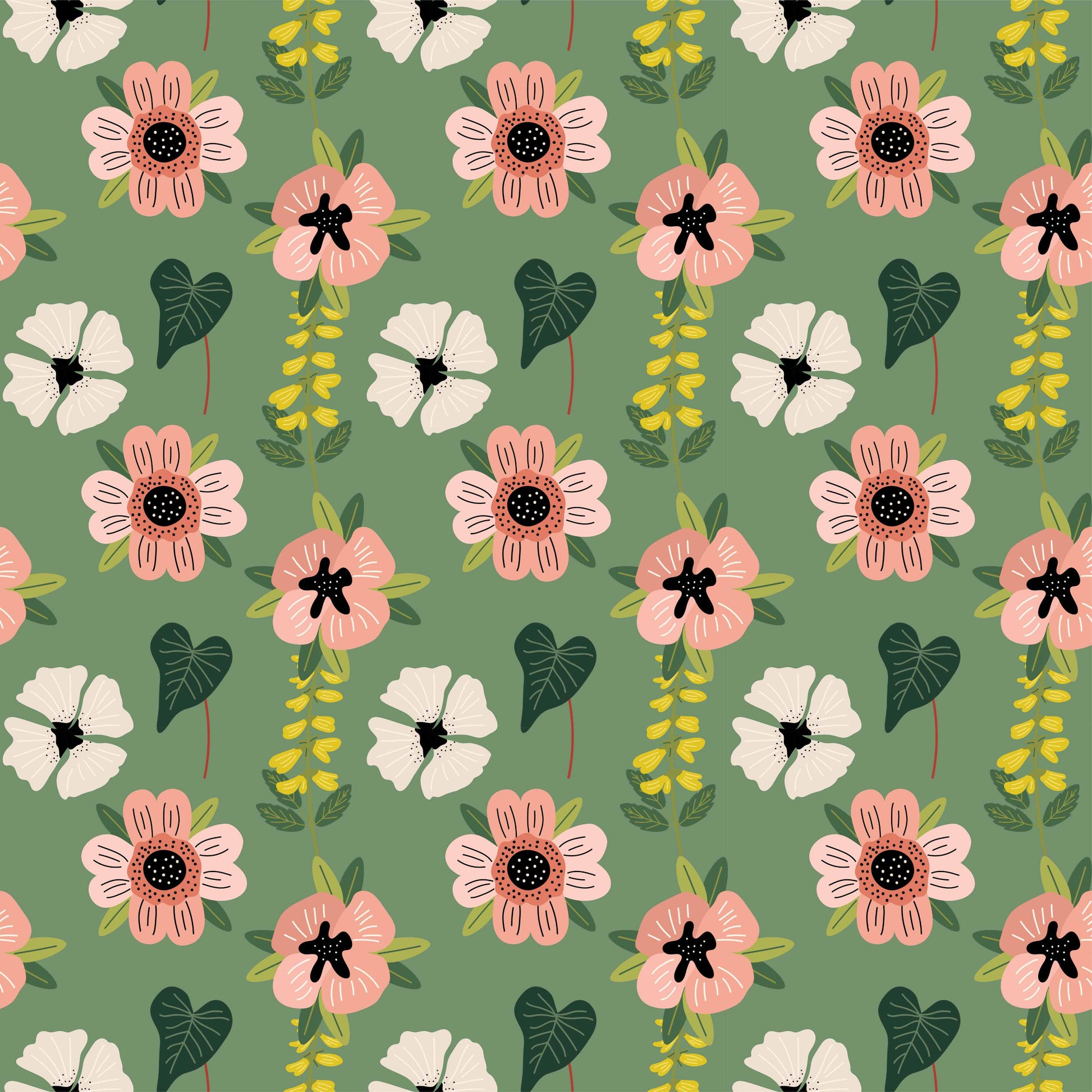 Spring Seamless Digital Paper - CraftNest - Digital Crafting and Art