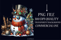 Steampunk Christmas Clipart Bundle - CraftNest - Digital Crafting and Art