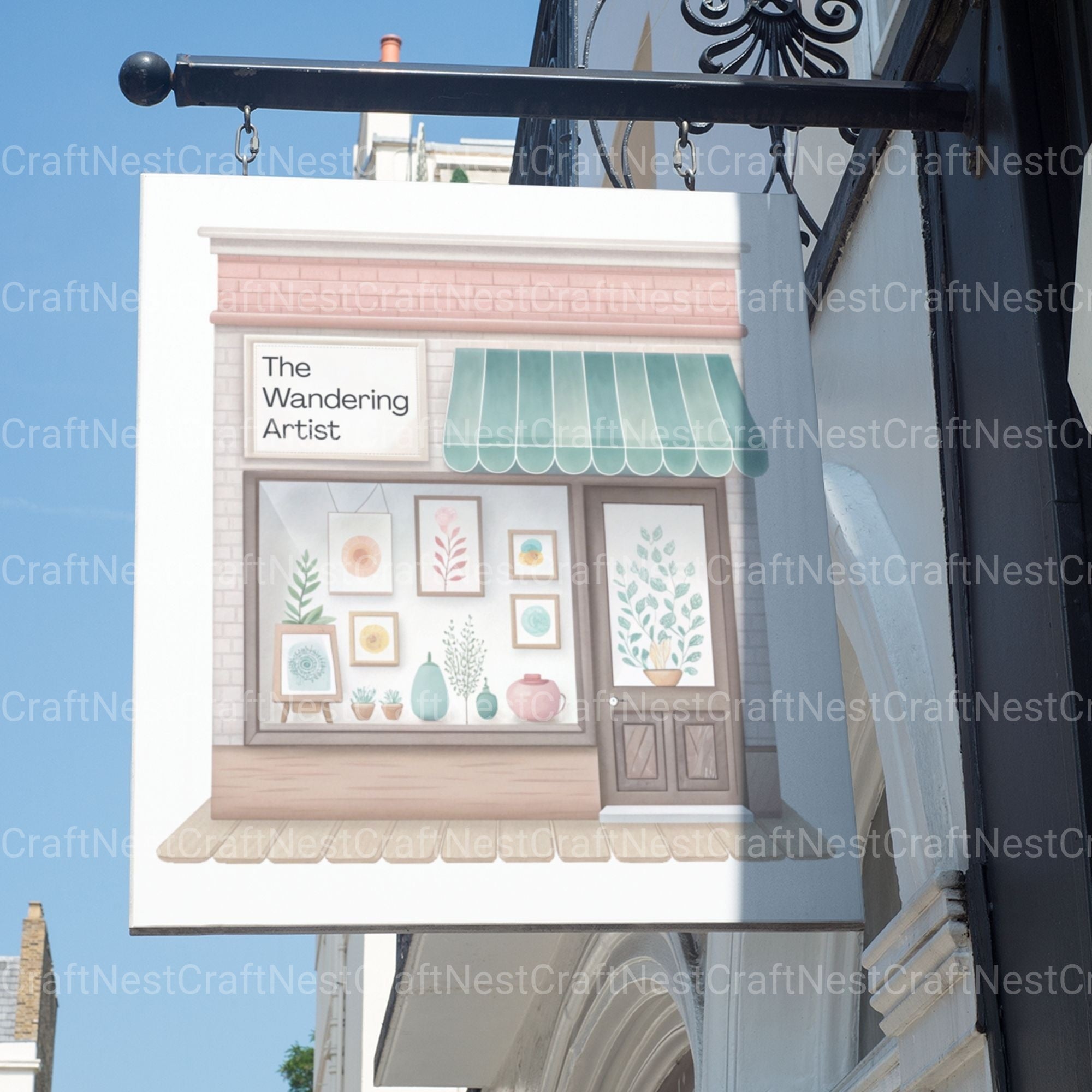 Village Shops Artist'S Alley Clipart Bundle - CraftNest - Digital Crafting and Art