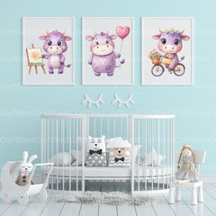 Purple Cows Clipart Bundle - CraftNest - Digital Crafting and Art