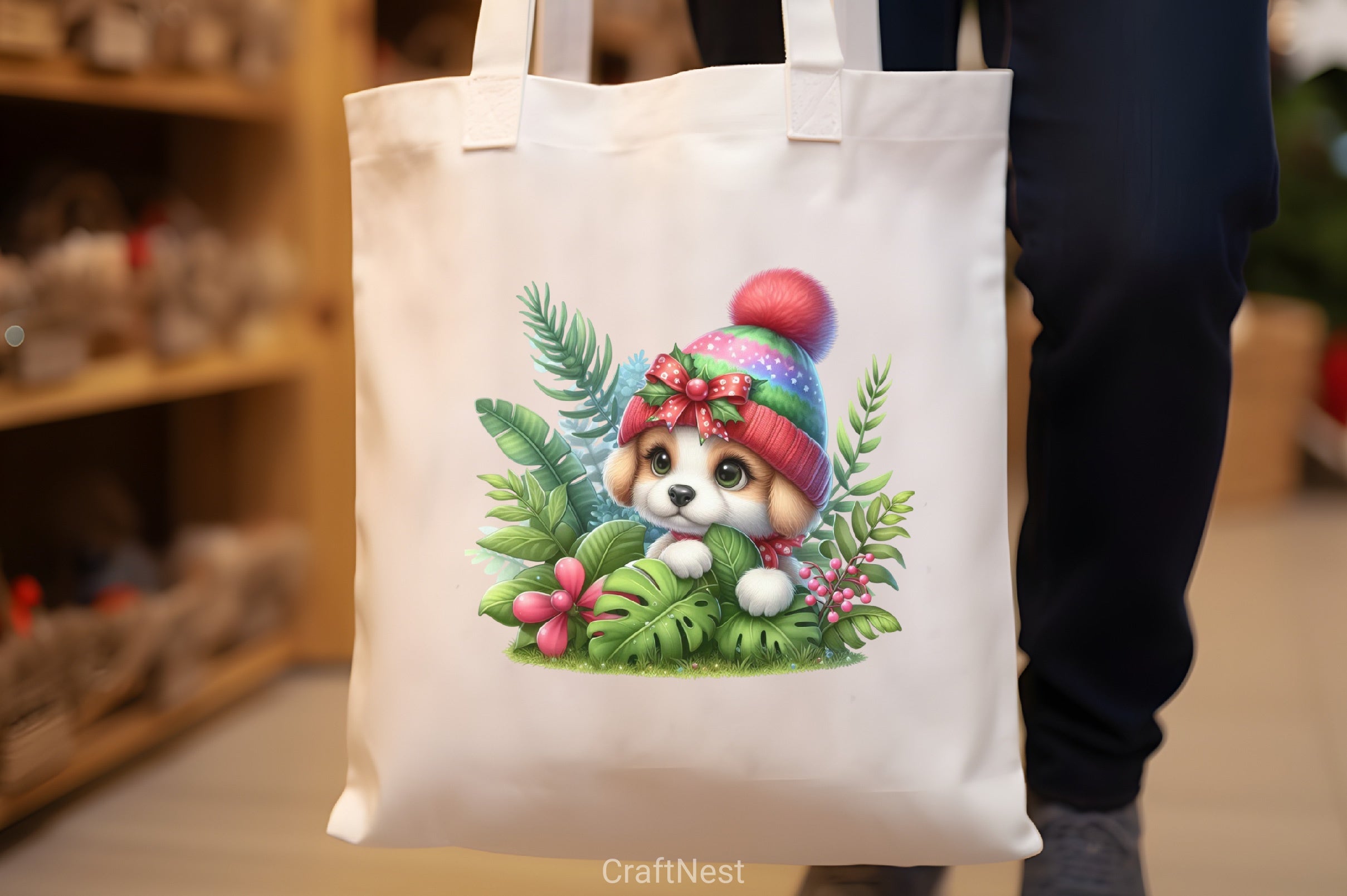 Christmas Peeking Dog Clipart Bundle - CraftNest - Digital Crafting and Art