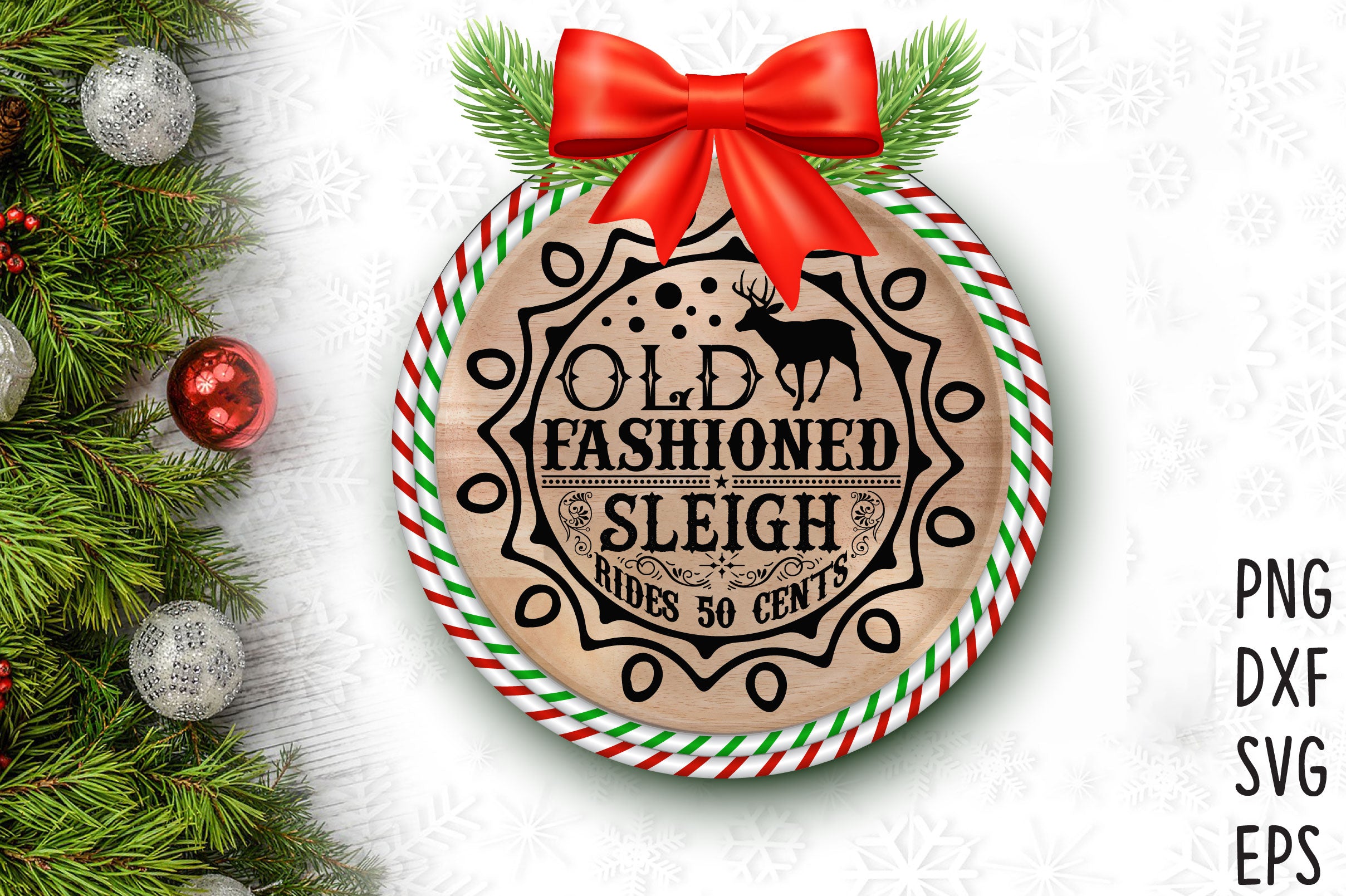 Christmas Round Sign SVG Bundle - CraftNest - Digital Crafting and Art