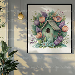 Birdhouses Flowers Clipart Bundle - CraftNest - Digital Crafting and Art