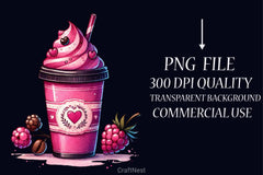 Valentine Coffee Cup Clipart Bundle - CraftNest - Digital Crafting and Art