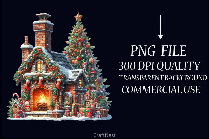 Retro Christmas Clipart Bundle 8 - CraftNest - Digital Crafting and Art