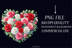 Valentine's Rose Clipart Bundle - CraftNest - Digital Crafting and Art