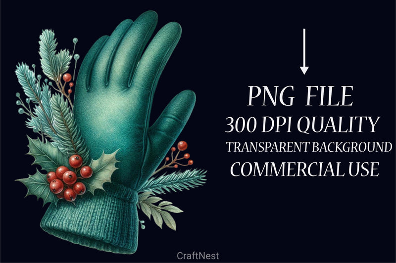 Teal Christmas Clipart Bundle - CraftNest - Digital Crafting and Art