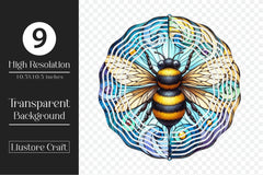 Stained Glass Bee Wind Spinner Clipart Bundle - CraftNest - Digital Crafting and Art
