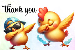 Cute Dabbing Chicken Clipart Bundle - CraftNest - Digital Crafting and Art