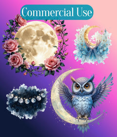 Moon Goddess Clipart Bundle - CraftNest - Digital Crafting and Art