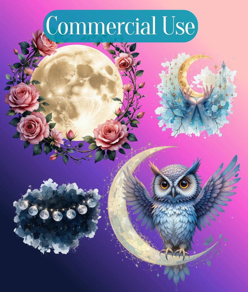 Moon Goddess Clipart Bundle - CraftNest - Digital Crafting and Art