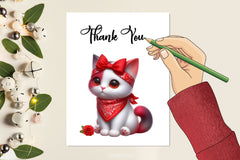 Valentine's Cat Bandana Clipart Bundle - CraftNest - Digital Crafting and Art