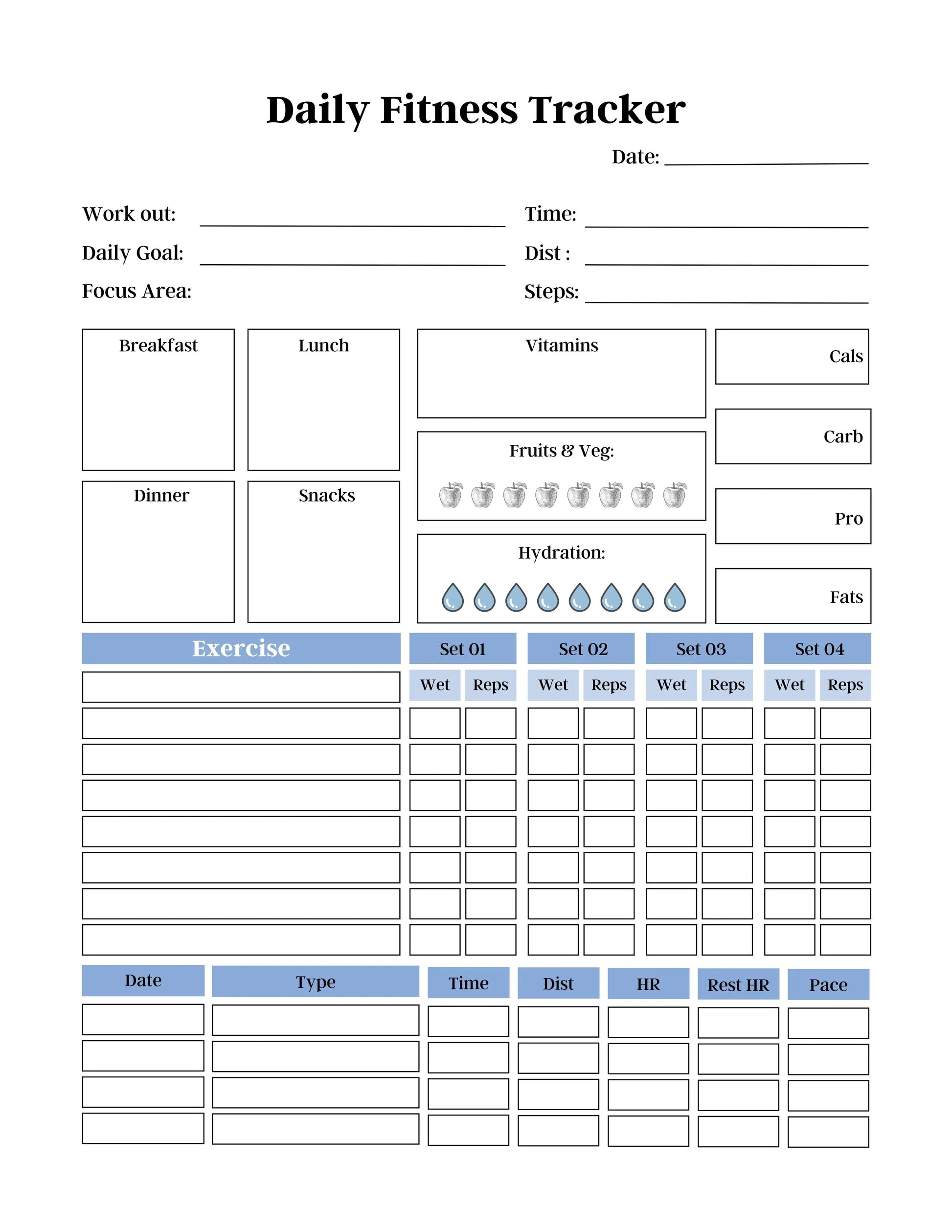 Fitness Planner KDP Planner - CraftNest - Digital Crafting and Art