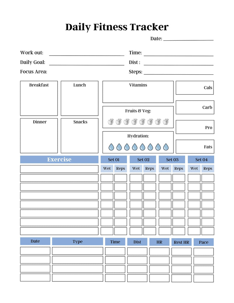 Fitness Planner KDP Planner - CraftNest - Digital Crafting and Art