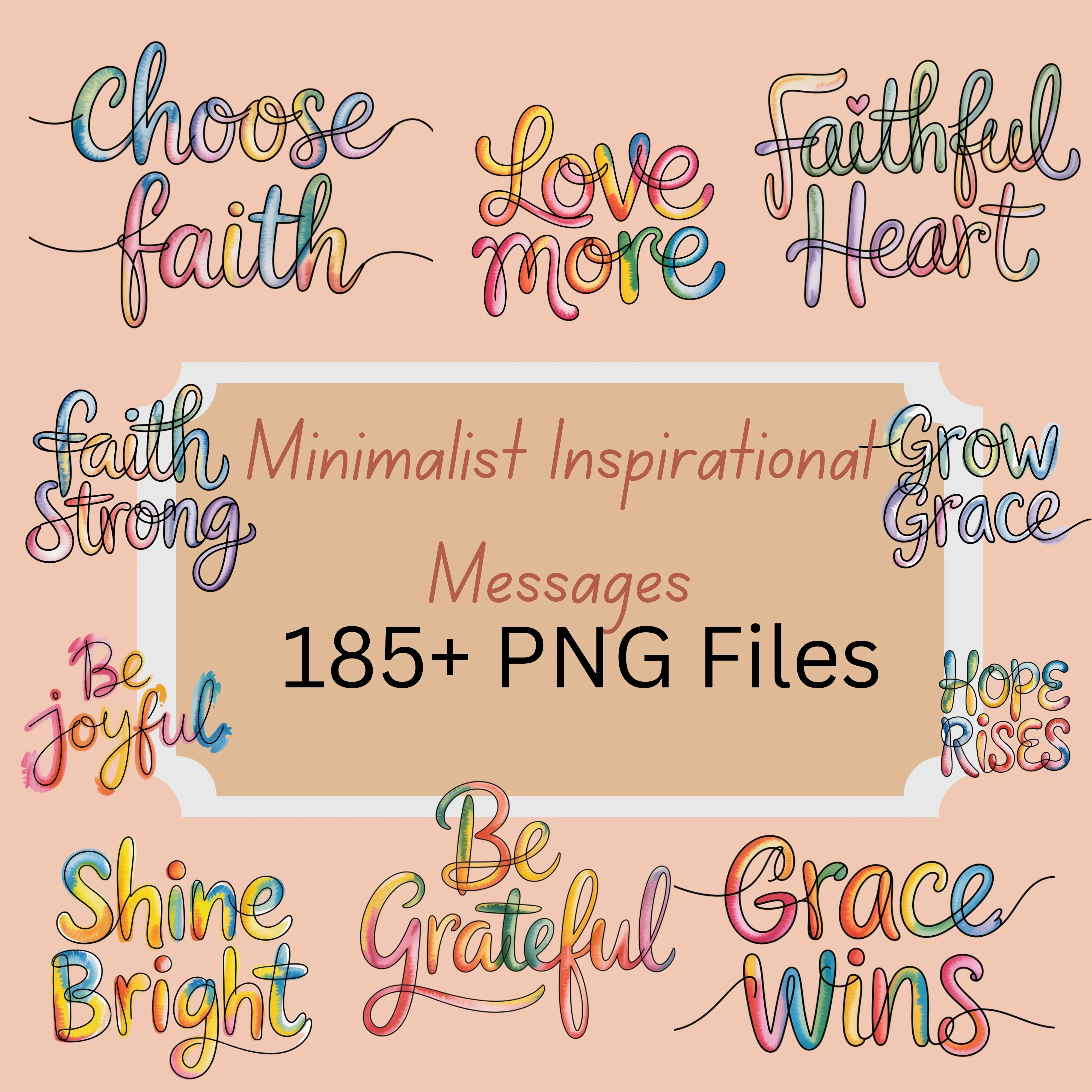 Minimalist Inspirational Messages Clipart Bundle - CraftNest - Digital Crafting and Art