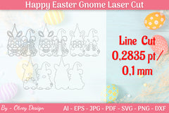 Easter Gnome Laser Cut SVG Bundle 9 - CraftNest - Digital Crafting and Art