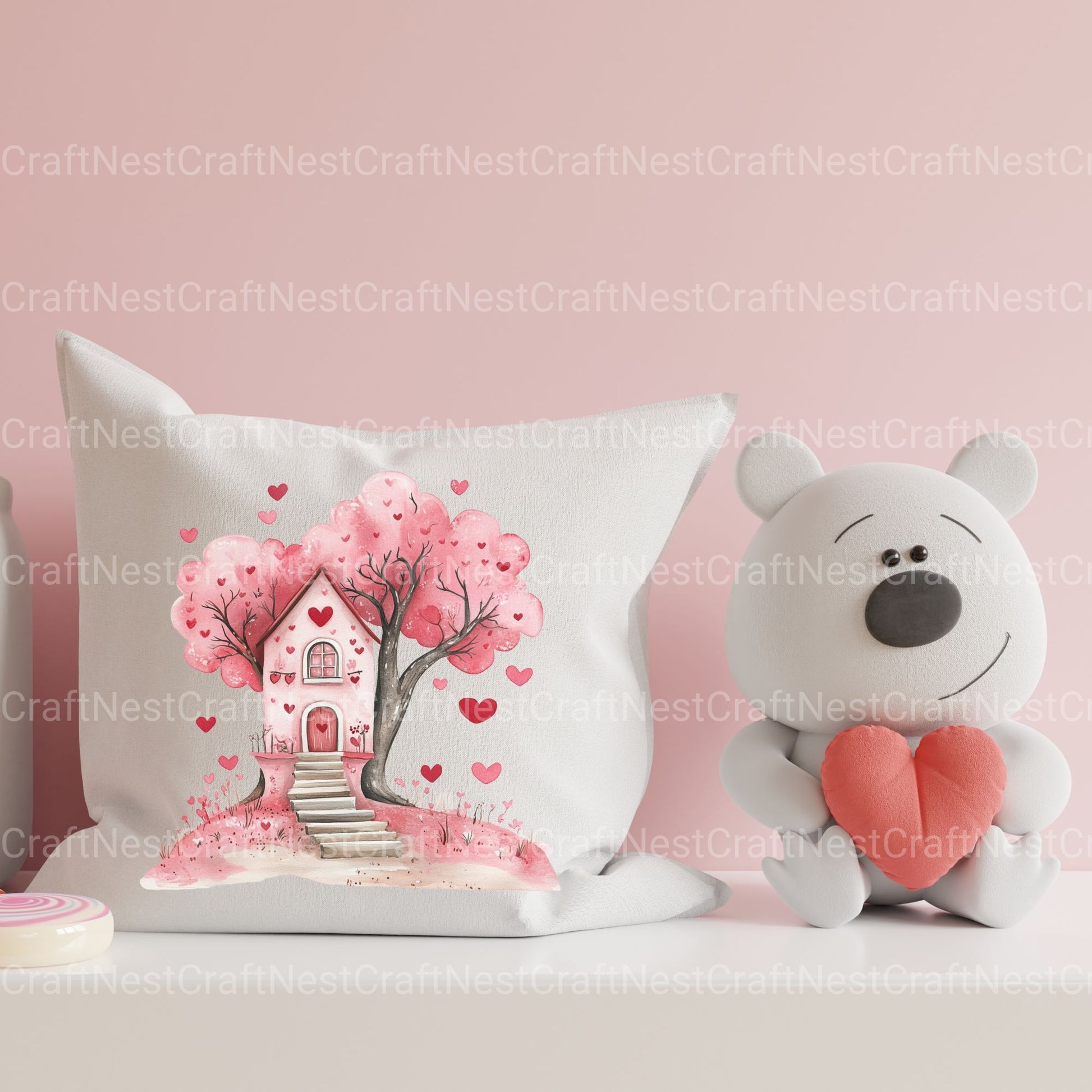 Valentine Houses Clipart Bundle - CraftNest - Digital Crafting and Art