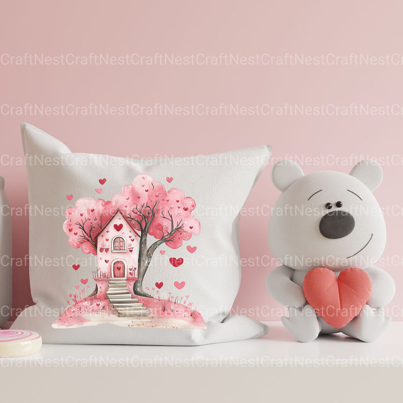 Valentine Houses Clipart Bundle - CraftNest - Digital Crafting and Art