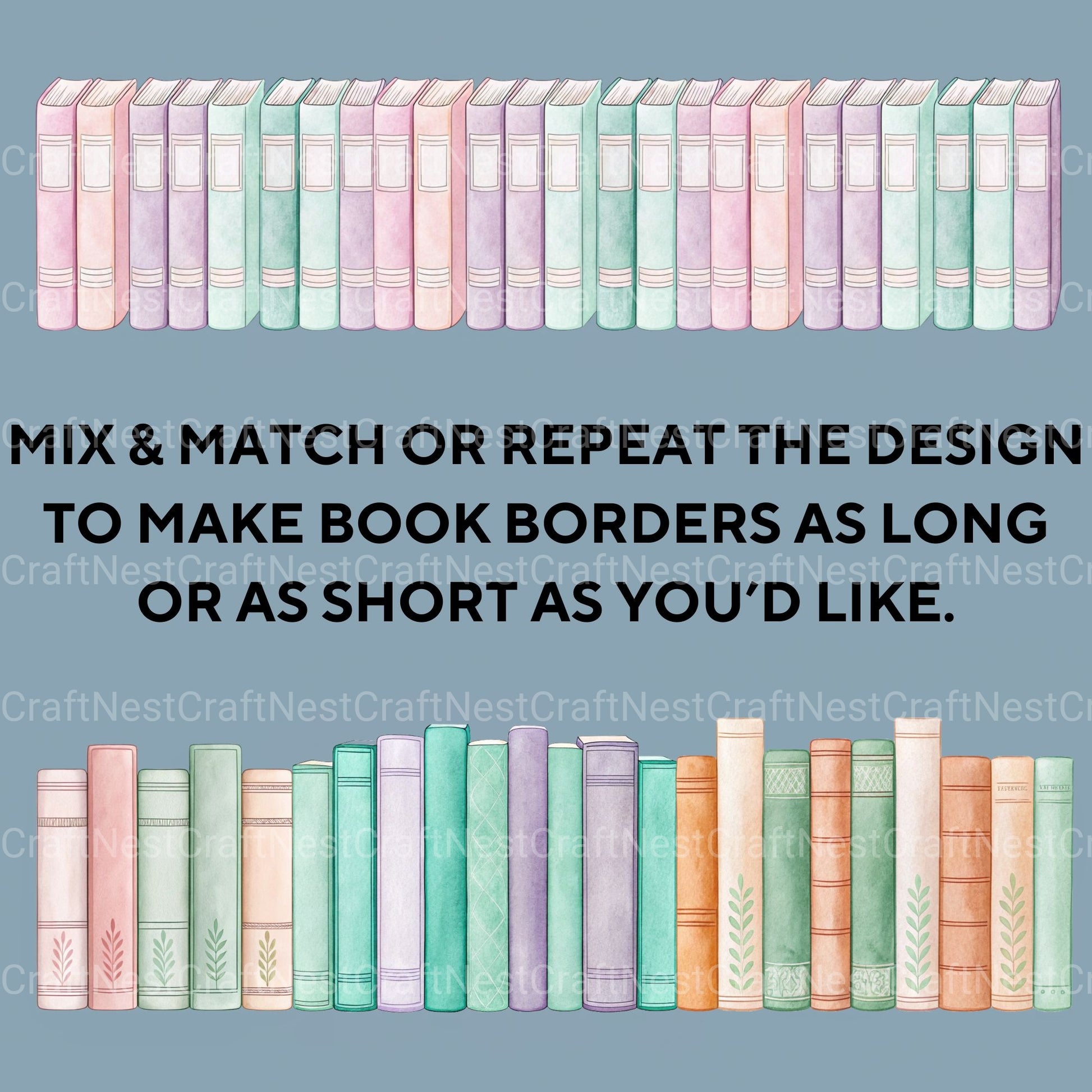 Book Borders Clipart Bundle - CraftNest - Digital Crafting and Art