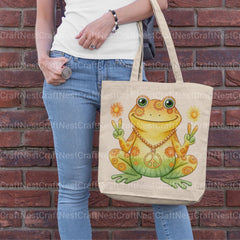 Frogs Peace Sign Clipart Bundle - CraftNest - Digital Crafting and Art