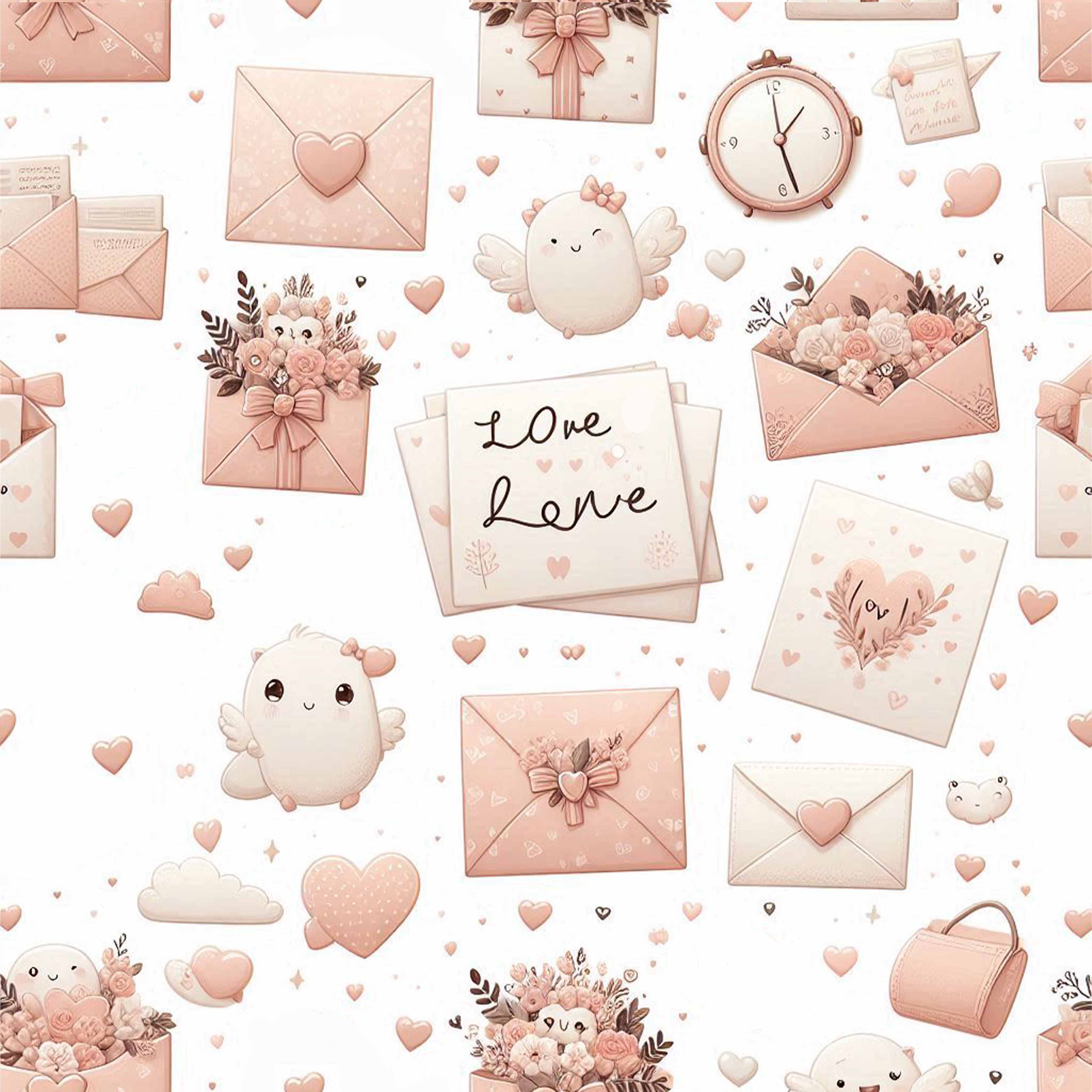Valentine Seamless Digital Paper 2 - CraftNest - Digital Crafting and Art