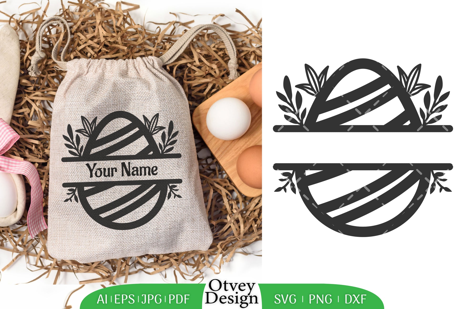 Easter Egg Split SVG Bundle 13 - CraftNest - Digital Crafting and Art