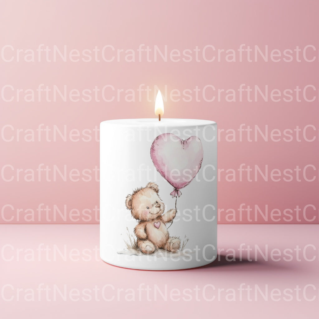Pink Teddy Bear Clipart Bundle - CraftNest - Digital Crafting and Art