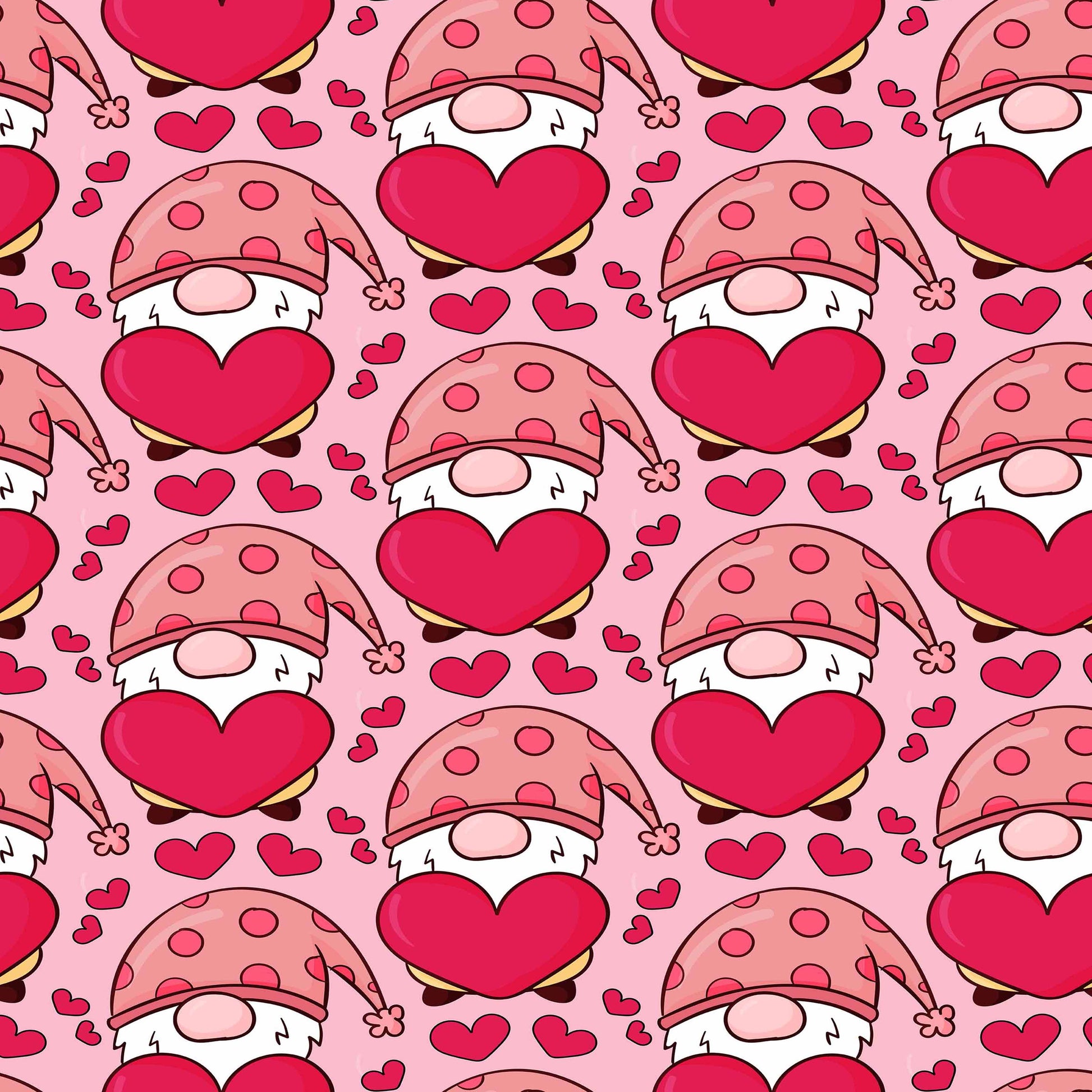 Valentines Day Gnome Seamless Digital Paper - CraftNest - Digital Crafting and Art