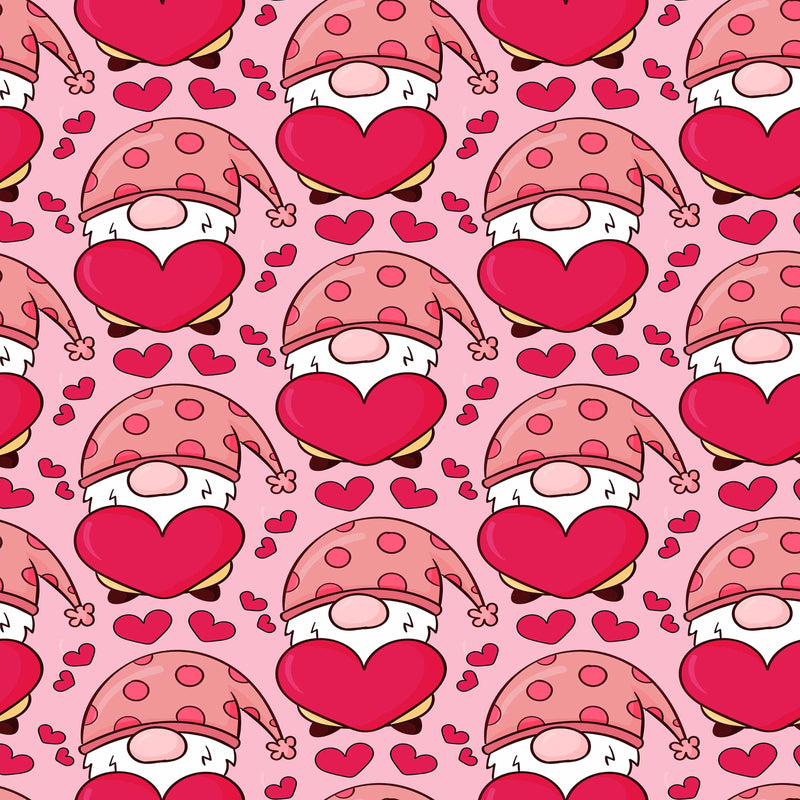 Valentines Day Gnome Seamless Digital Paper - CraftNest - Digital Crafting and Art