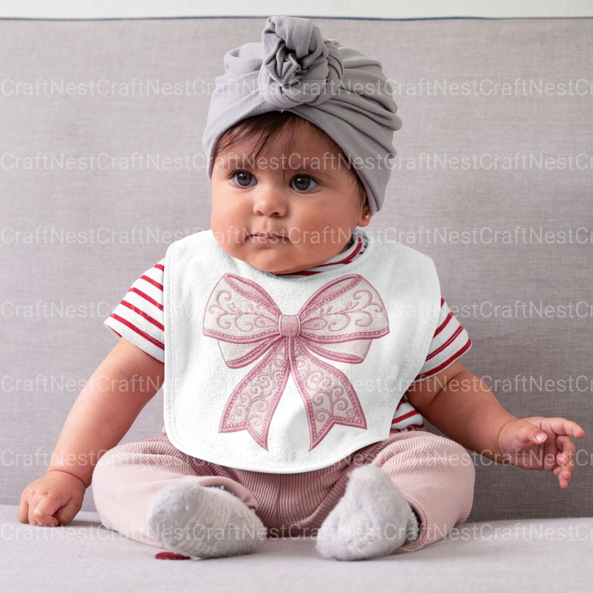 Embroidery Style Bows Clipart Bundle - CraftNest - Digital Crafting and Art