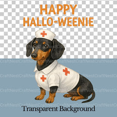Dachshund Nurse Halloween Clipart Bundle - CraftNest - Digital Crafting and Art