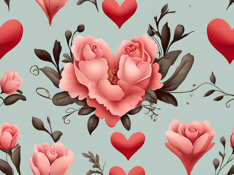 Vintage Valentines Seamless Digital Paper - CraftNest - Digital Crafting and Art