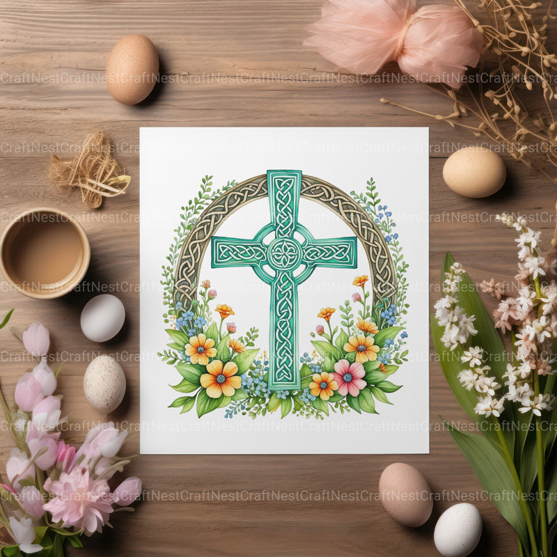 Cross Floral Clipart Bundle - CraftNest - Digital Crafting and Art