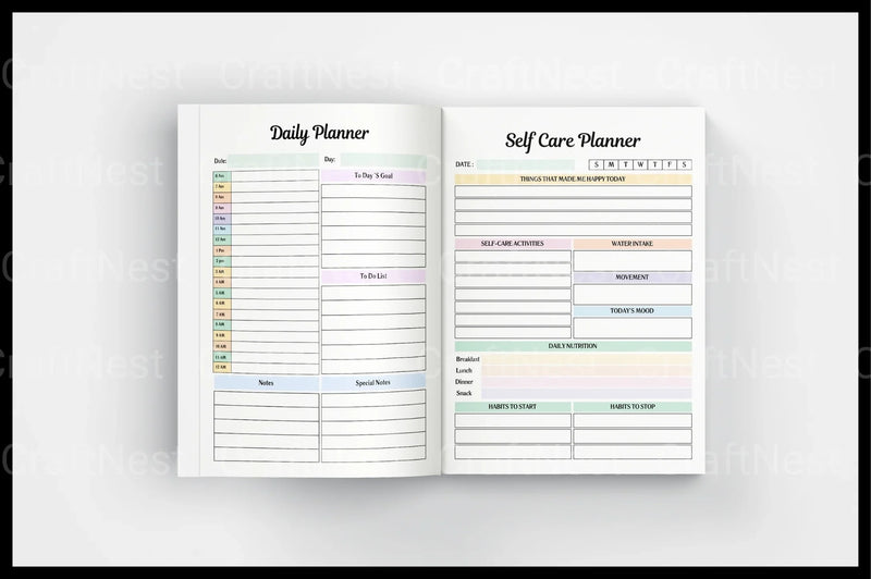 Self Care Wellness Workbook - CraftNest - Digital Crafting and Art