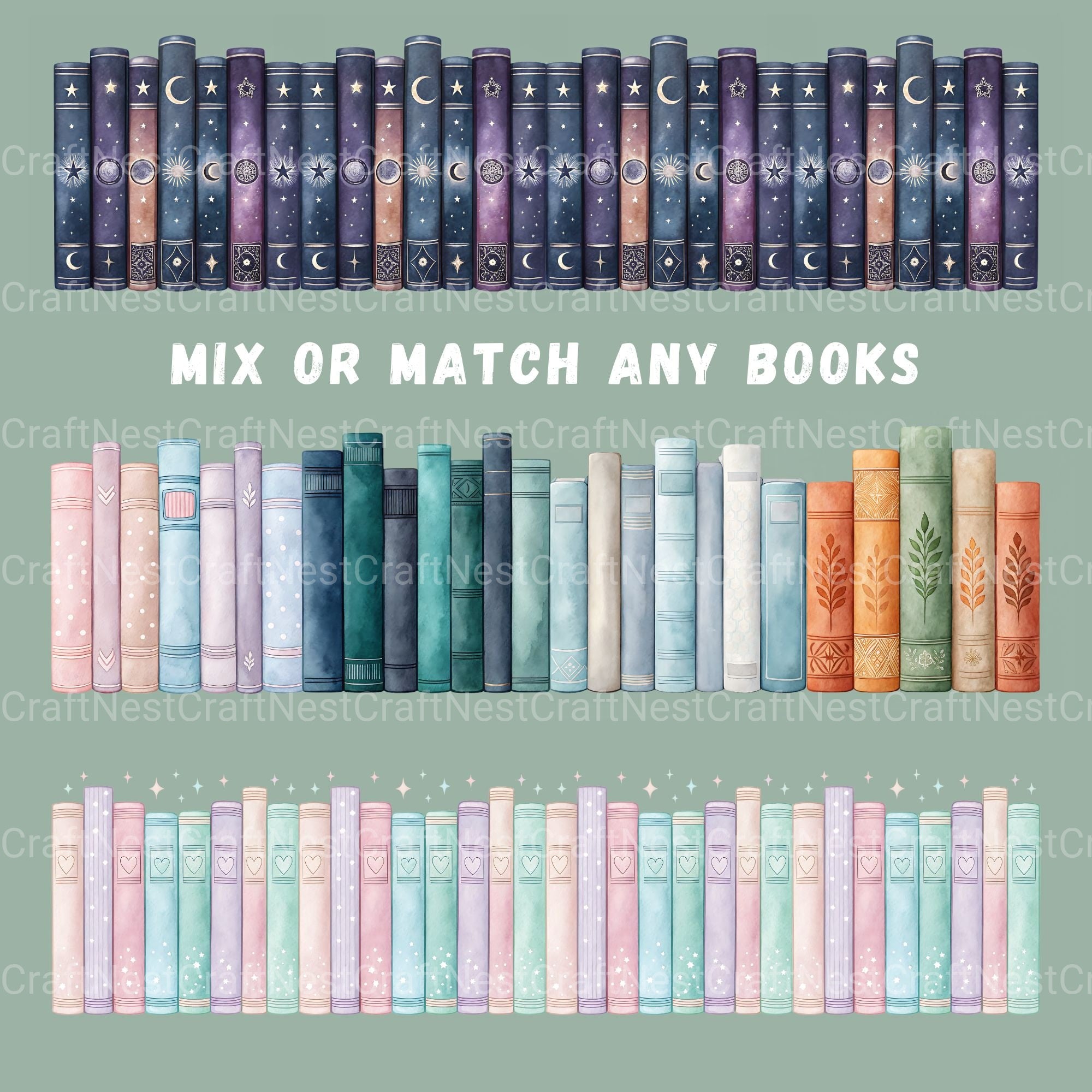 Book Borders Clipart Bundle - CraftNest - Digital Crafting and Art