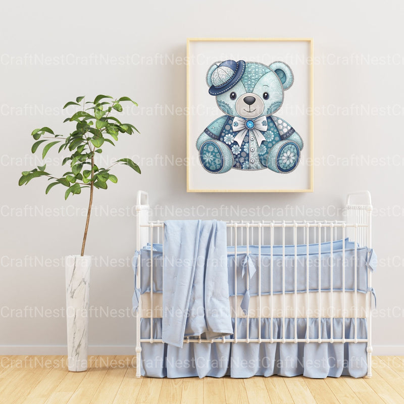 Patchwork Bears Clipart Bundle - CraftNest - Digital Crafting and Art