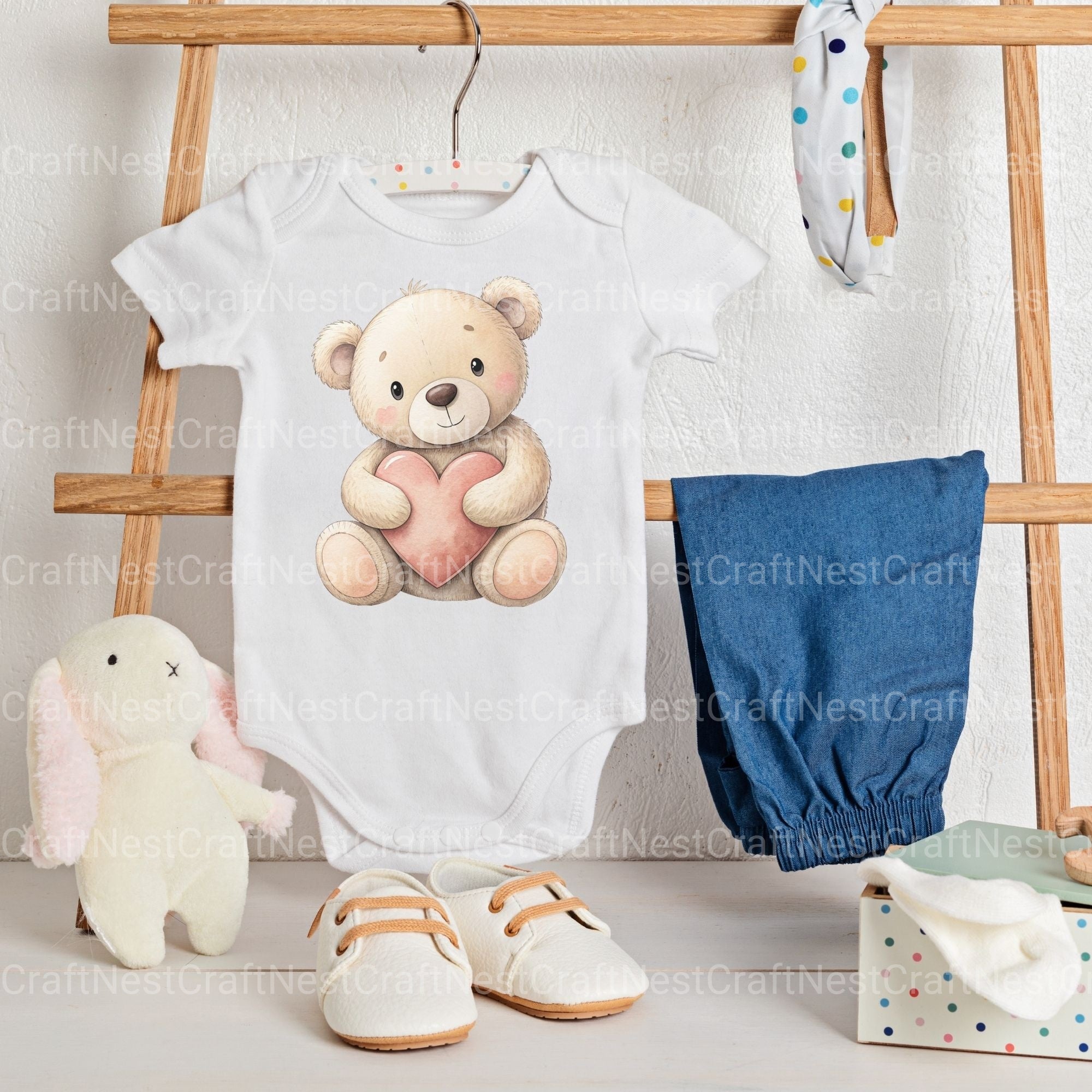 Neutral Bears Clipart Bundle - CraftNest - Digital Crafting and Art