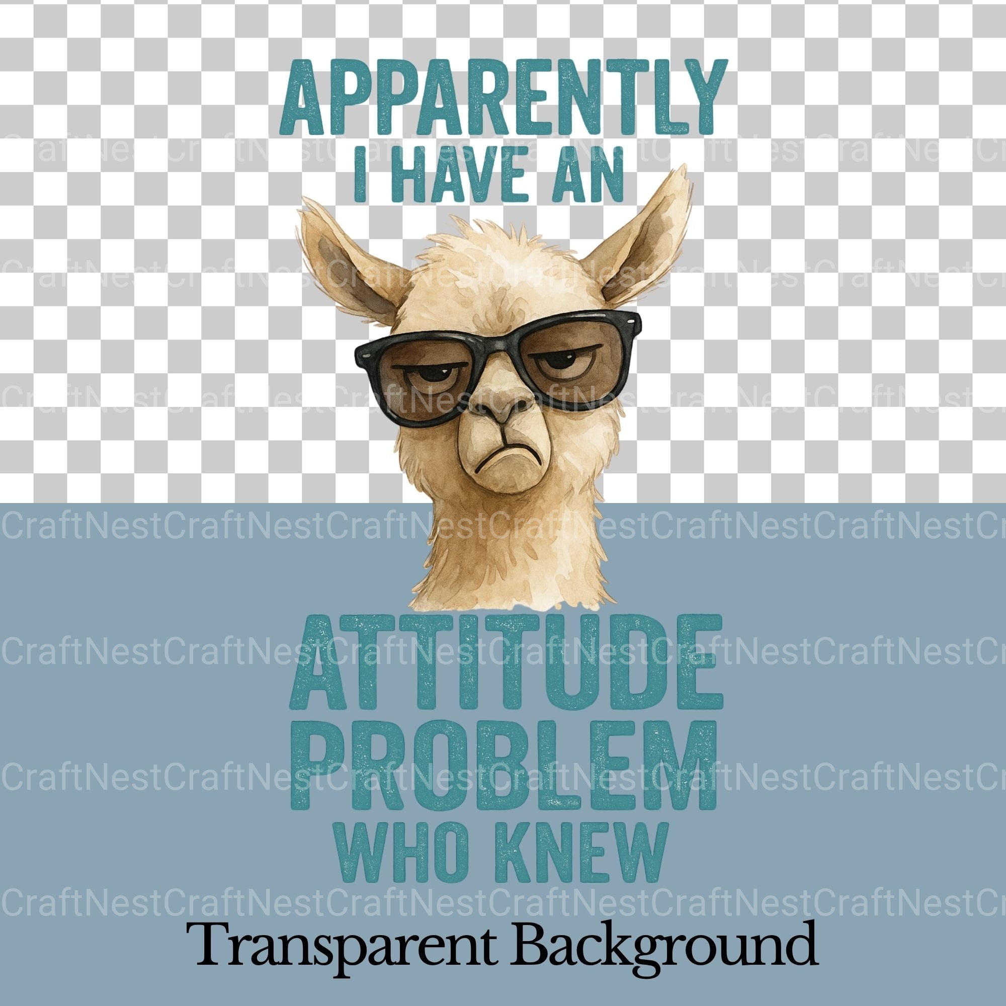 Attitude Problem Llama Clipart Bundle - CraftNest - Digital Crafting and Art