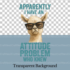 Attitude Problem Llama Clipart Bundle - CraftNest - Digital Crafting and Art