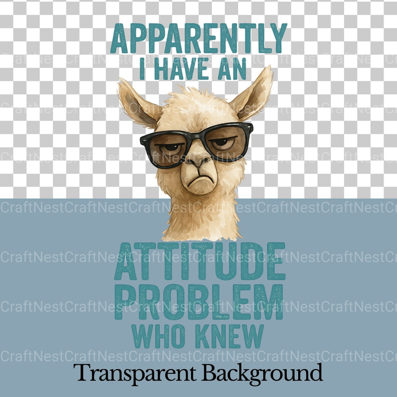 Attitude Problem Llama Clipart Bundle - CraftNest - Digital Crafting and Art