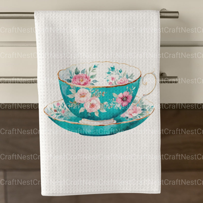 Teacups Vintage Clipart Bundle - CraftNest - Digital Crafting and Art