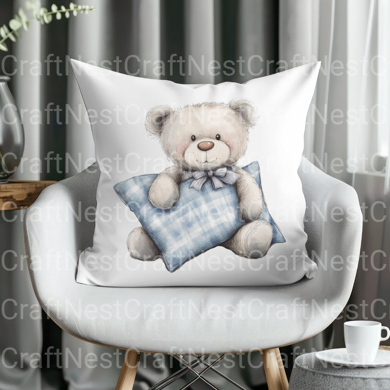 Blue Teddy Bear Clipart Bundle - CraftNest - Digital Crafting and Art