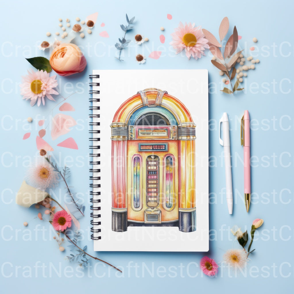 Jukebox Vintage Clipart Bundle - CraftNest - Digital Crafting and Art