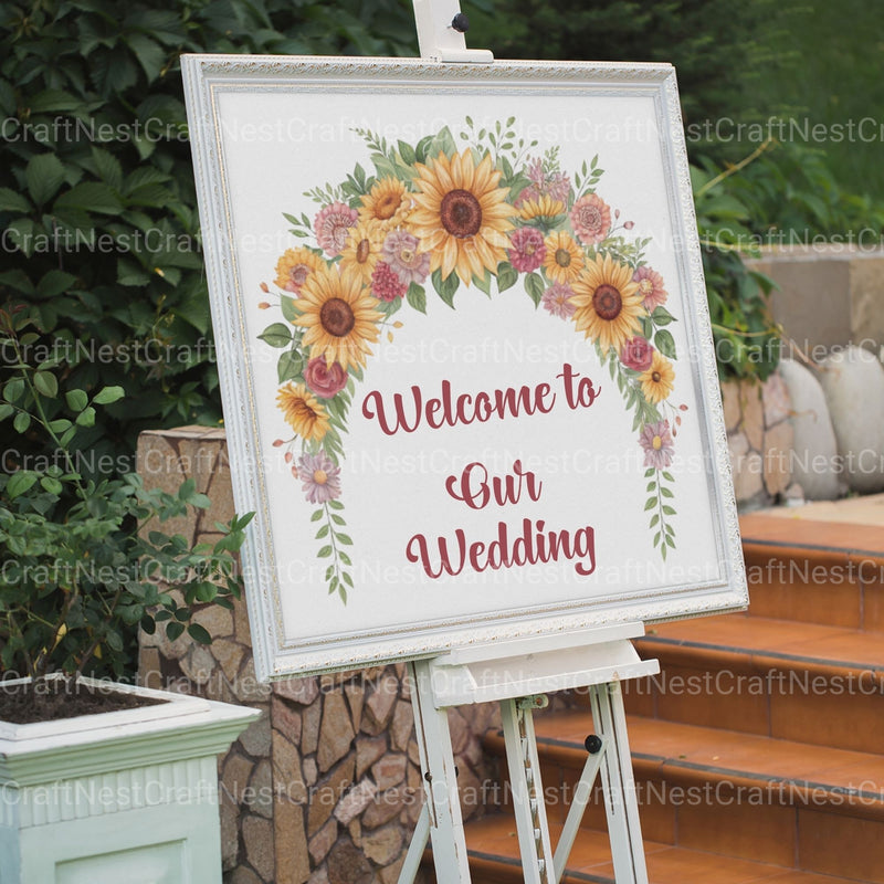 Sunflower Borders Clipart Bundle - CraftNest - Digital Crafting and Art