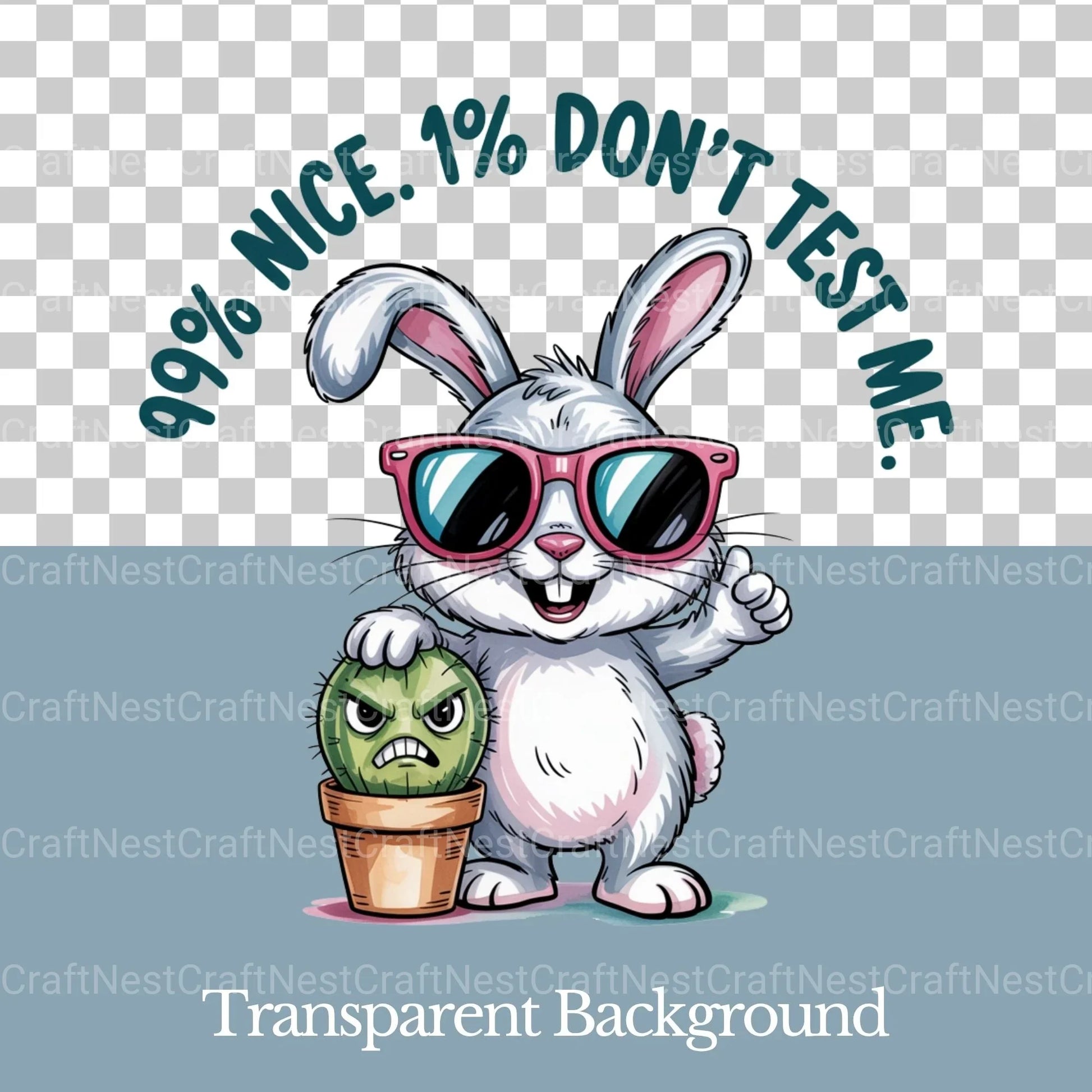 Rabbit Cactus Shirt Design Clipart Bundle - CraftNest - Digital Crafting and Art