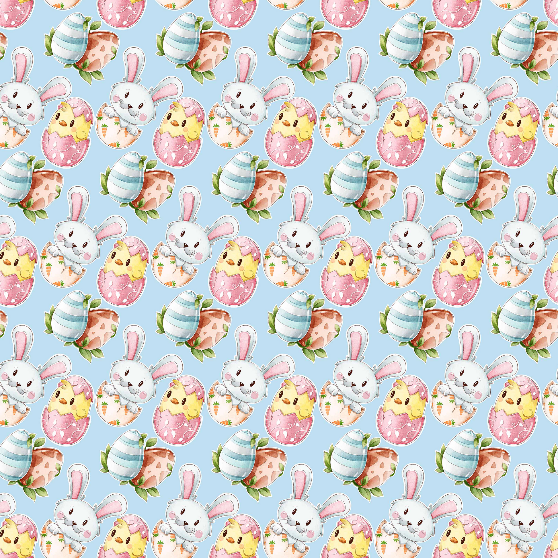 Watercolor Easter Seamless Digital Paper - CraftNest - Digital Crafting and Art